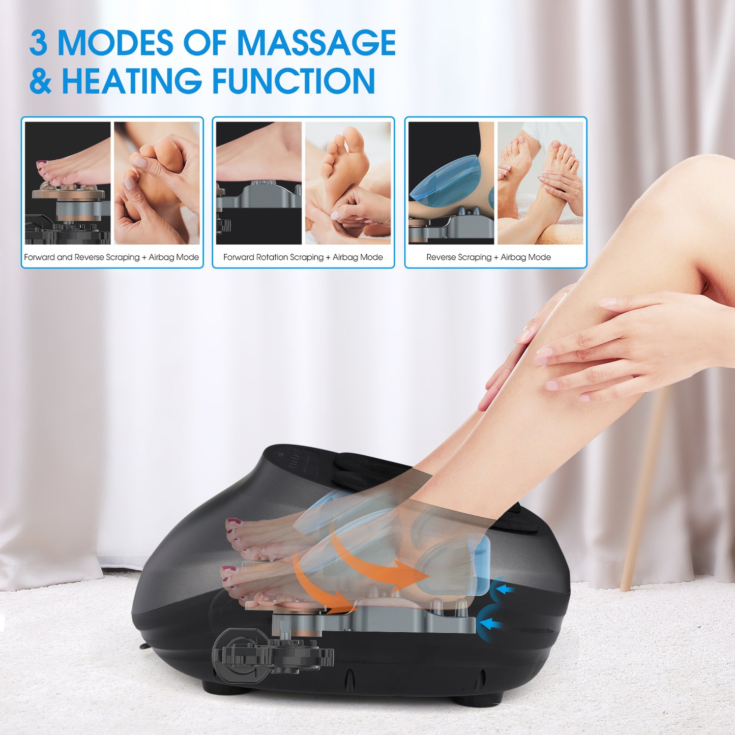 Shiatsu Foot Massager with Heat | Deep Kneading Electric Relief - Daily Ease Depot