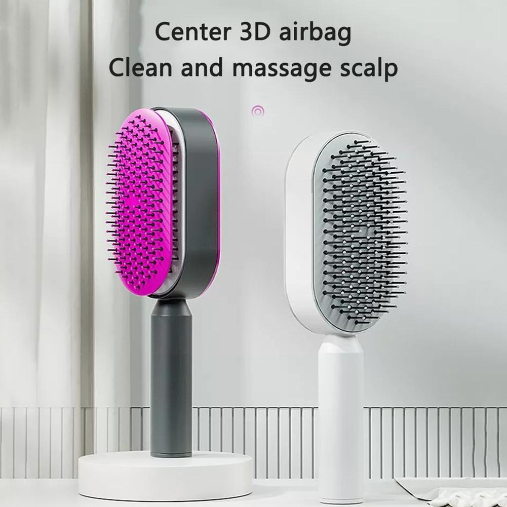 Self-Cleaning 3D Hairbrush | Scalp Massaging Anti-Hair Loss Comb - Daily Ease Depot