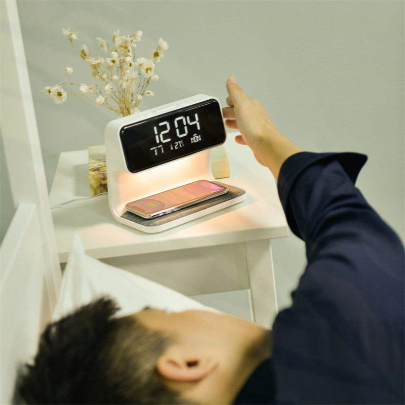 3-in-1 Bedside Lamp with Wireless Charging & Alarm Clock - Daily Ease Depot