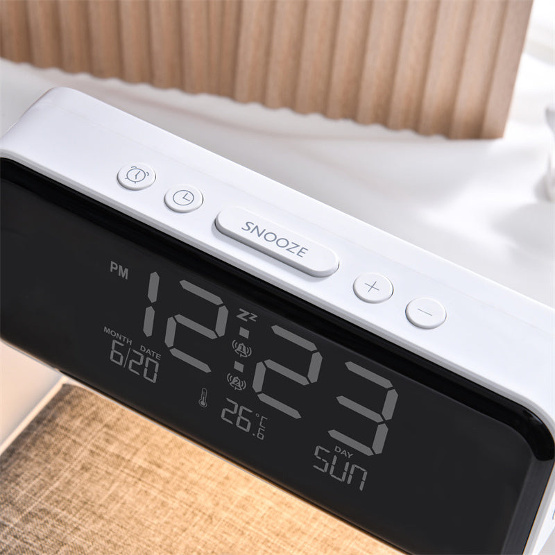 3-in-1 Bedside Lamp with Wireless Charging & Alarm Clock - Daily Ease Depot