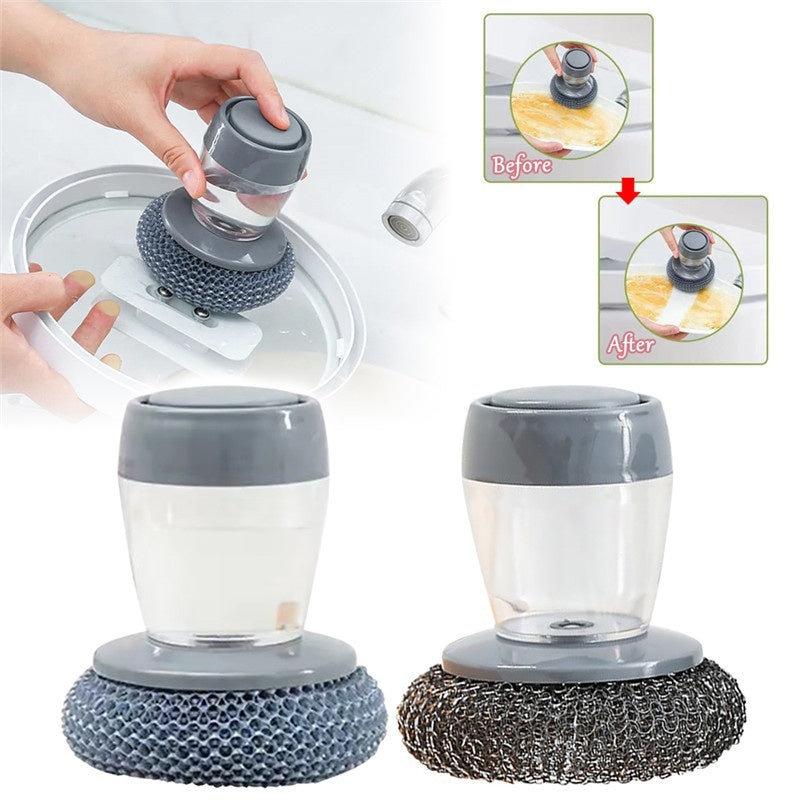 EasyClean Push-Button Kitchen Brush - Daily Ease Depot