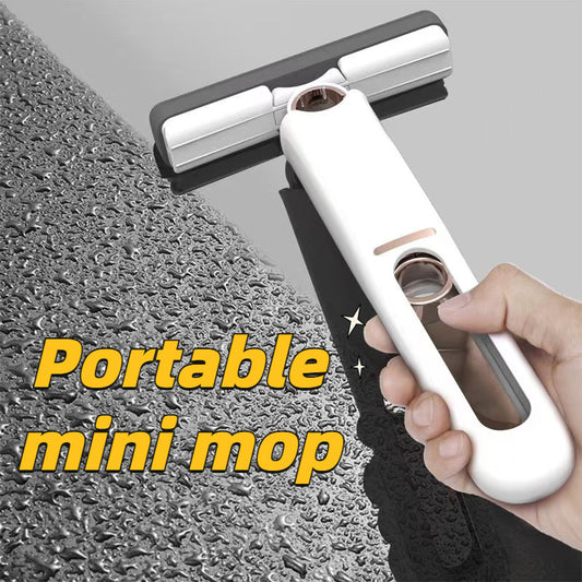 New Portable Self-NSqueeze Mini Mop, Lazy Hand Wash-Free Strong Absorbent Mop Multifunction Portable Squeeze Cleaning Mop Desk Window Glass Cleaner Kitchen Car Sponge Cleaning Mop Home Cleaning Tools - Daily Ease Depot