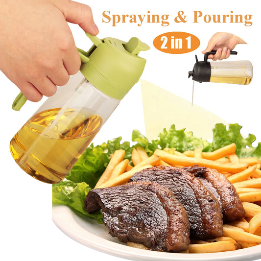 2 In 1 Oil Sprayer Bottle and Cooking Oil Dispenser - Daily Ease Depot