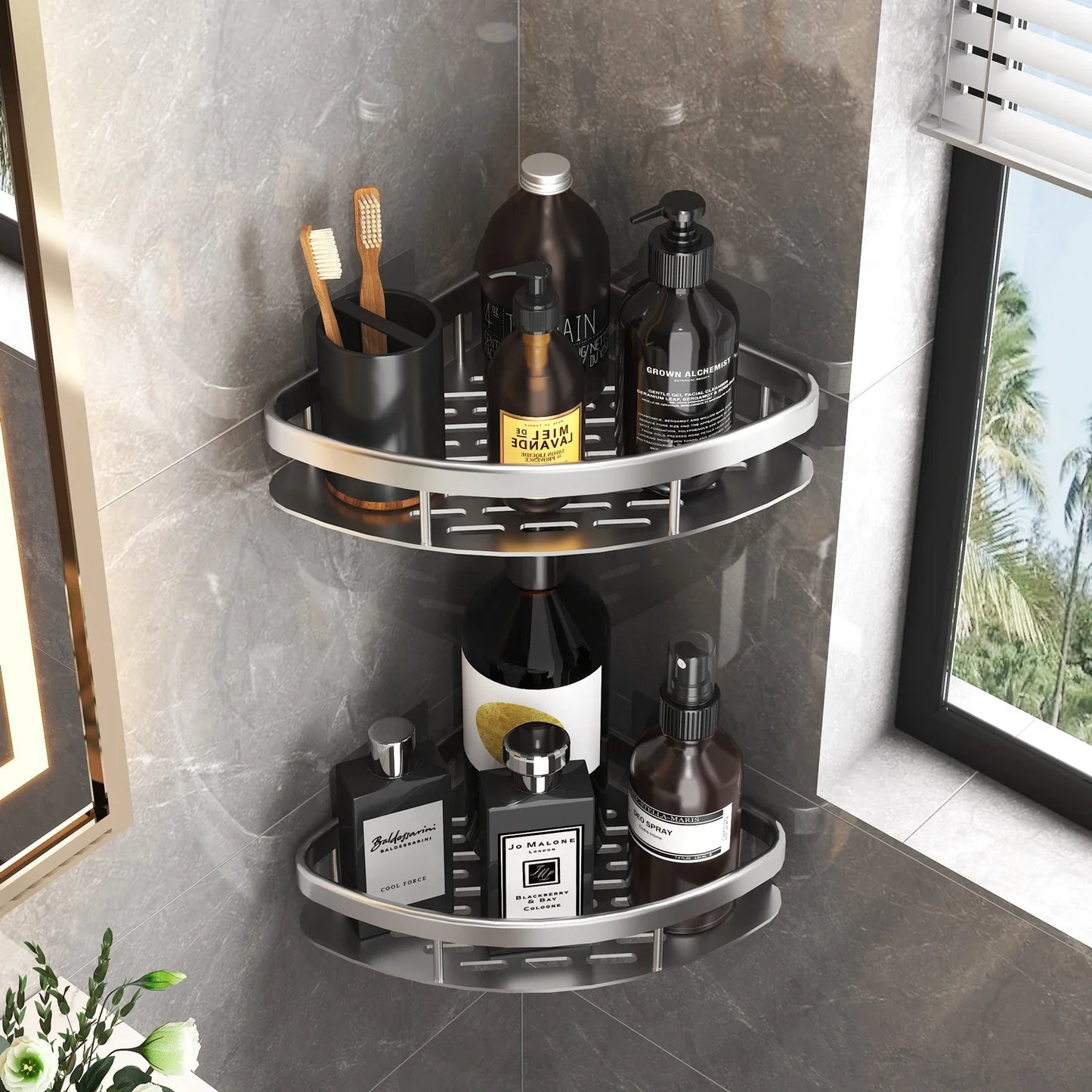 Aluminum Bathroom & Kitchen Organizer - Daily Ease Depot