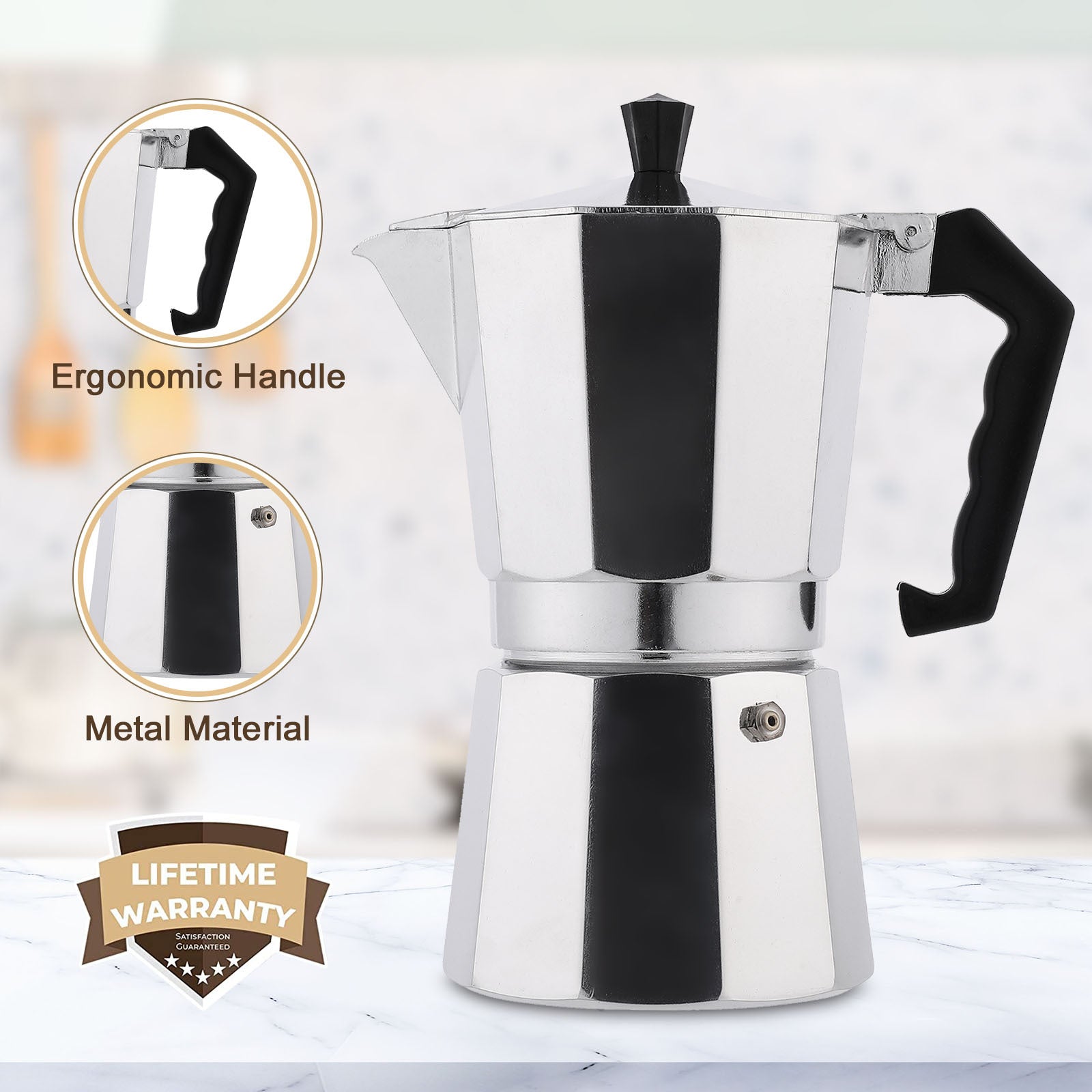 Classic Stovetop Espresso Pot - Daily Ease Depot