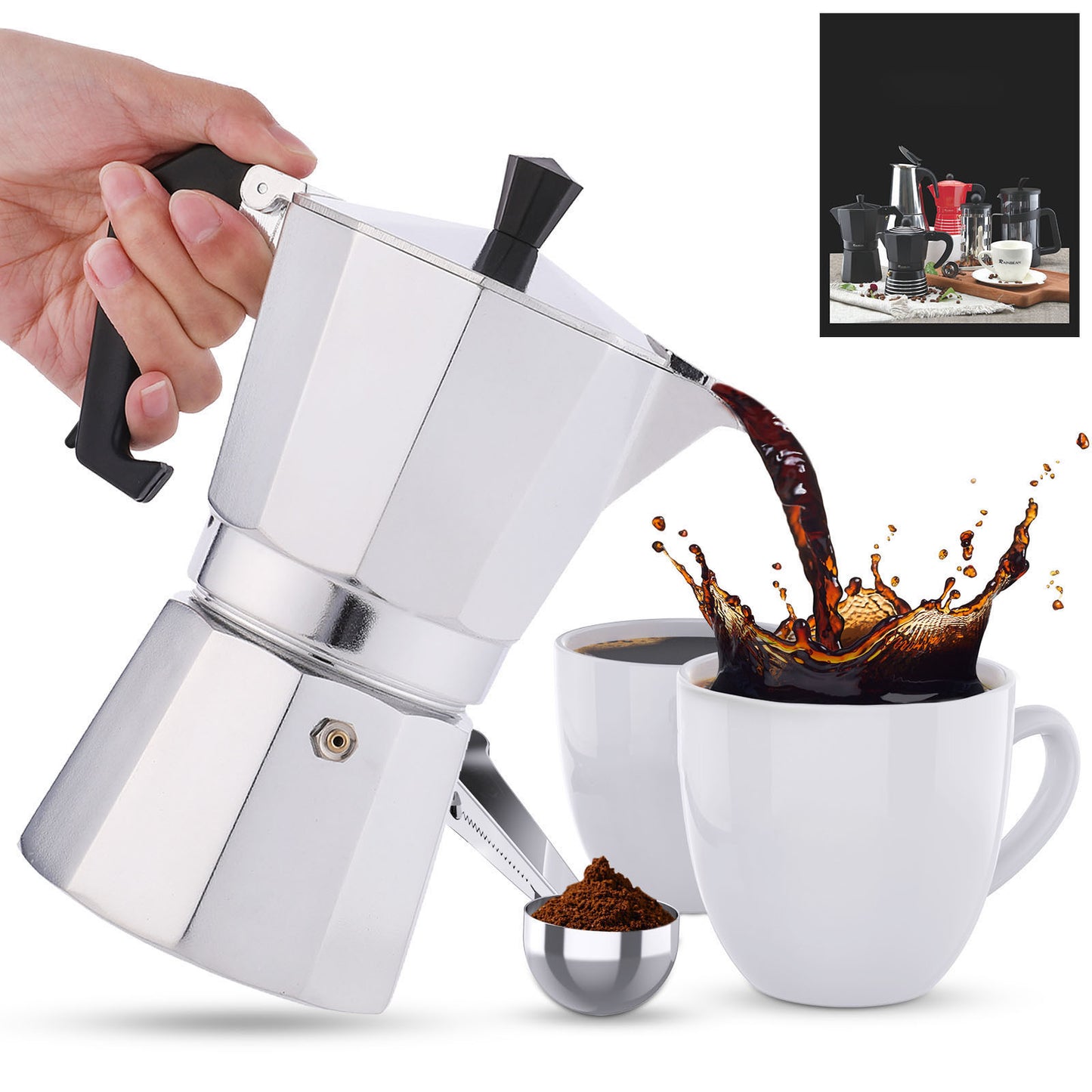 Classic Stovetop Espresso Pot - Daily Ease Depot